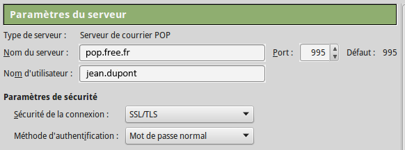 pop avec ssl